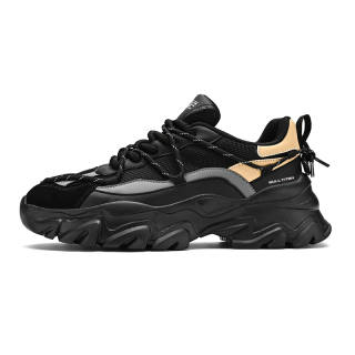 GONG NIU JU REN Artificial Leather Low top Chunky Sneakers Unisex
