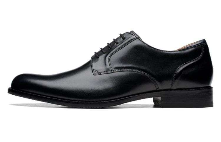 Clarks Top Grain Cow Leather Dress Shoes Men's Black