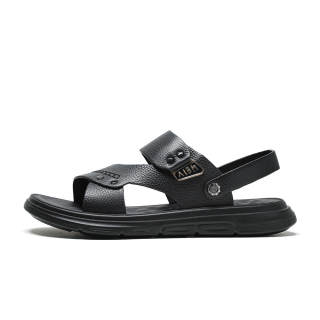 AIBAOLUO Beach Sandals Men's Black/Brown
