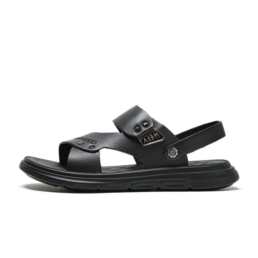 AIBAOLUO Beach Sandals Men's Black/Brown