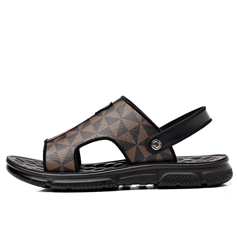 DAGUANGUIREN Plus Size Beach Sandals Men's Black