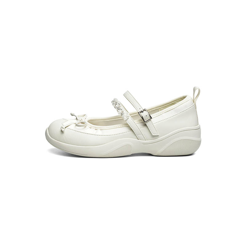 RED DRAGONFLY Fabric Flat Mary Jane Shoes 4.9cm Women's