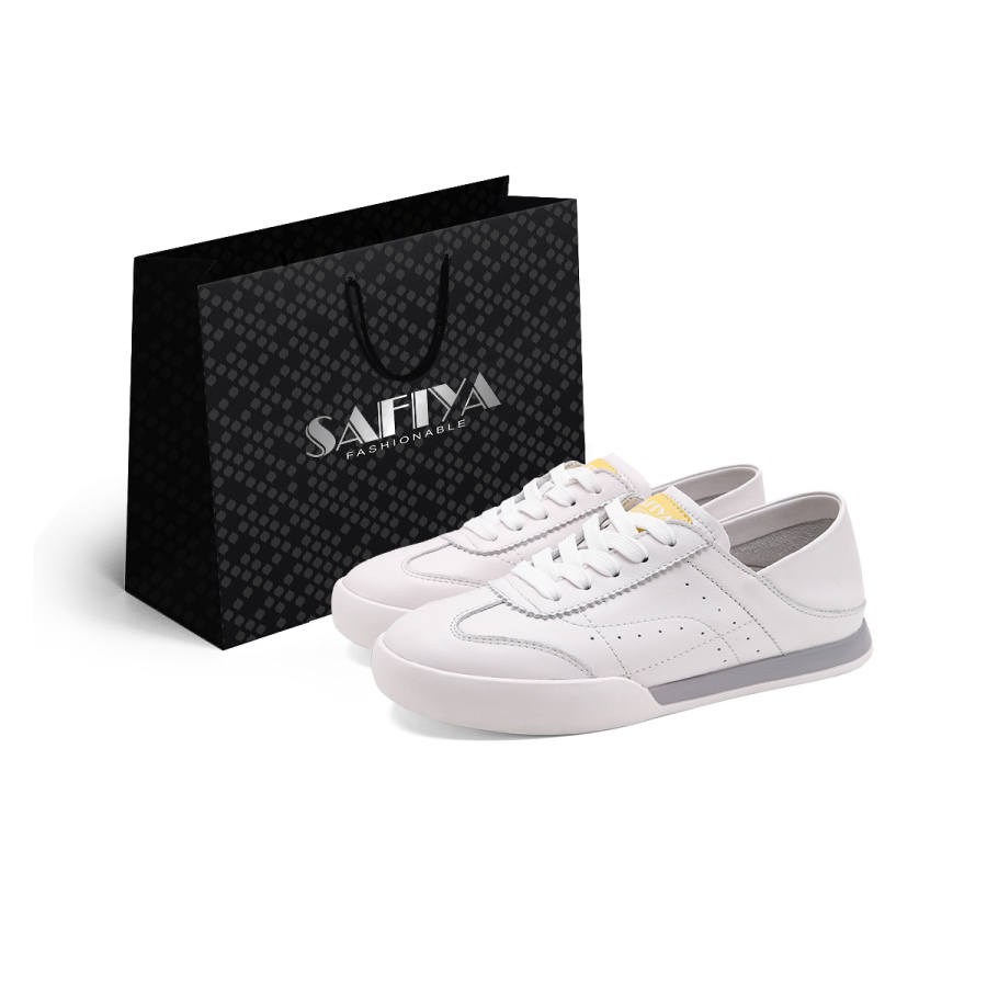 Safiya Top Grain Cow Leather Cushioning Abrasion Resistant Cushioning, Wear Resistant Low top Skateboard Shoes Women's