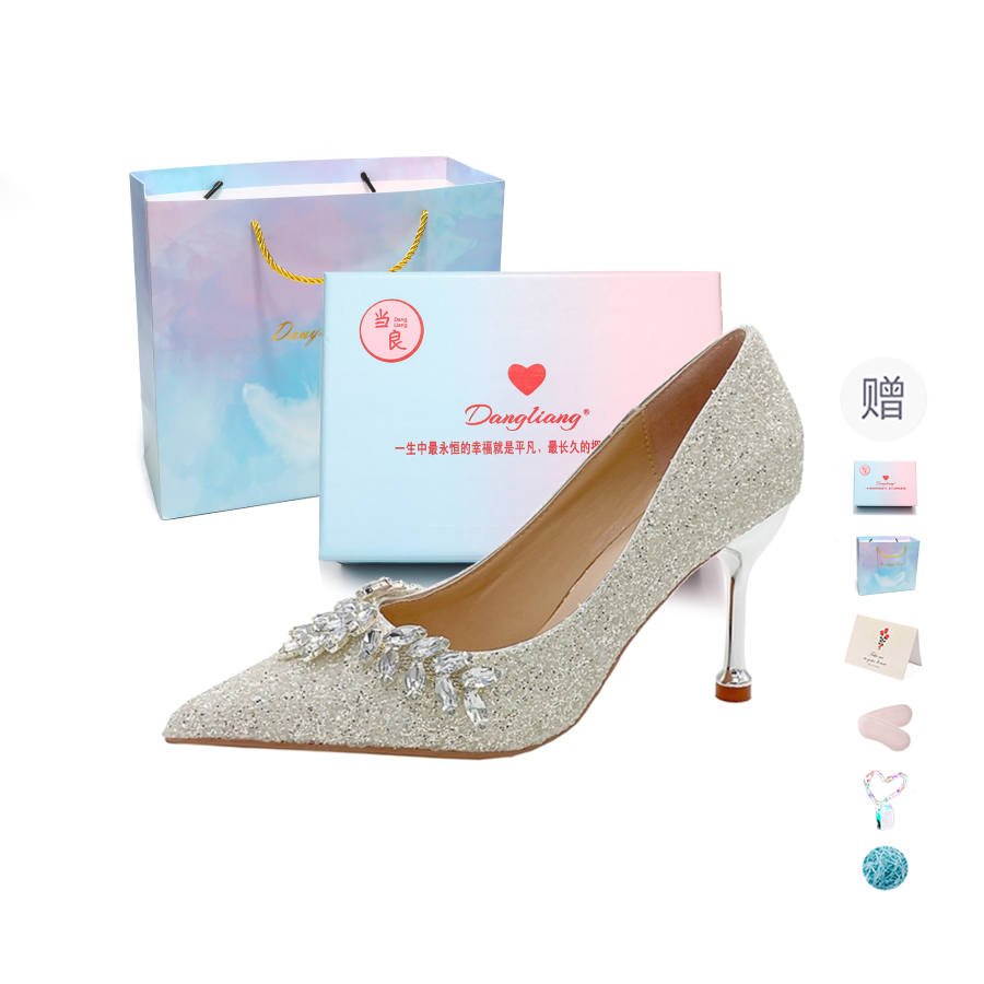DANGLIANG DANGLIANG High Heels Women's Silver Gift Box Set
