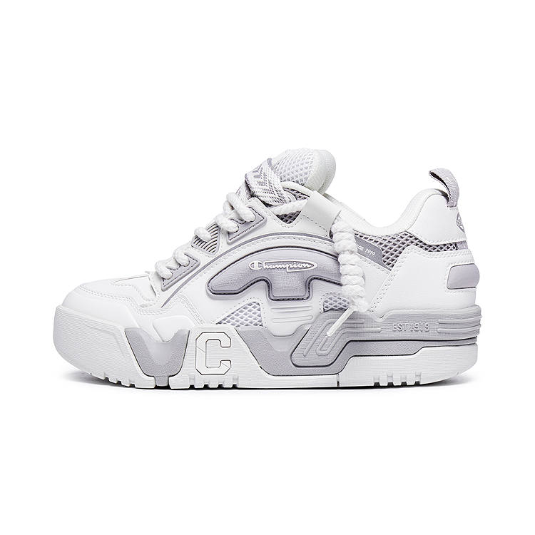 Champion Balance Low top Skateboard Shoes Women's New Beige White/Alloy Gray