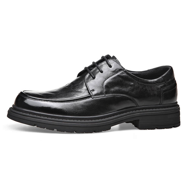 KAIMALONG Cow Leather Casual Shoes Men's Black