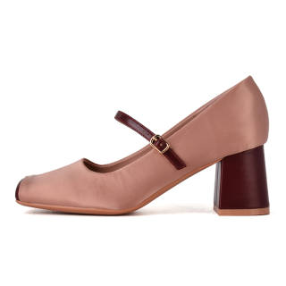 Beijiani Microfiber Leather Chunky Heel High Heels 5.5cm Women's