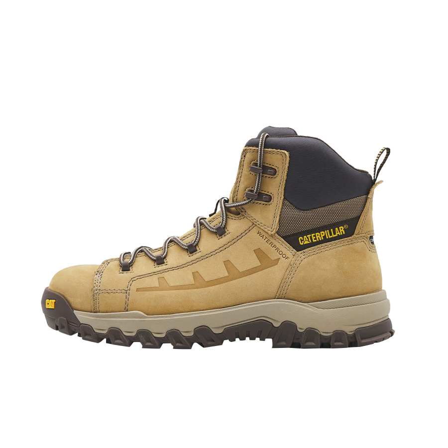 CAT Cow Leather Short Outdoor Boots Men's Yellow + Brown