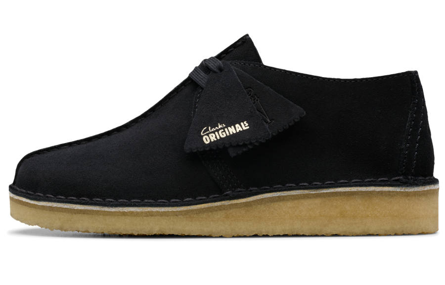 Clarks Cow Split Leather Casual Shoes Women's Black