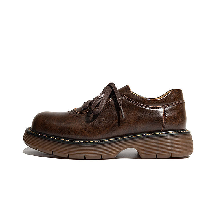 LAOMIAO Platform Lace Up, Loafers 4cm Women's
