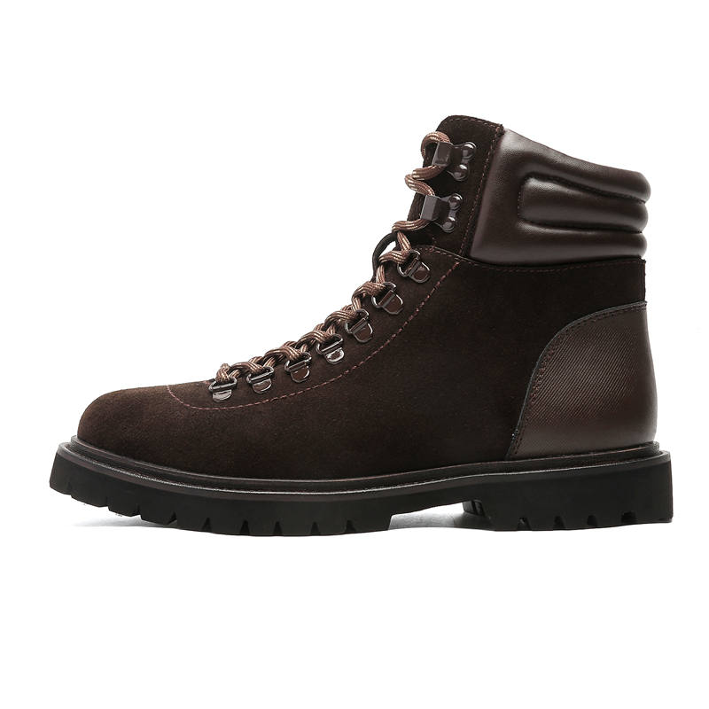 MODENGPAN MODENGPAN Cow Suede Crew Combat Boots 3cm Men's