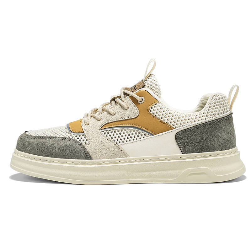 Mulinsen Summer Breathable, Trendy Versatile, Classic Outdoor, Suede Large Mesh Hole Textile, Synthetic Leather