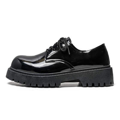 Medd Casual Leather Shoes Unisex Black