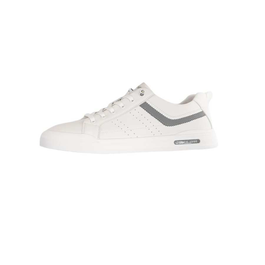 AOKANG Cow Leather Skateboard Shoes Men's White