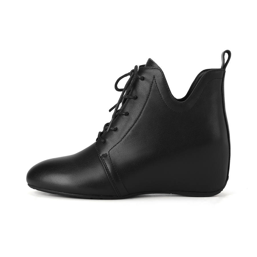PIERCE GENTRY Top Grain Cow Leather Ankle Boots Women's