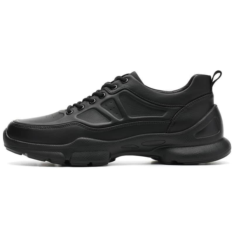AOKANG Cow Leather Low top Casual Shoes Men's Black