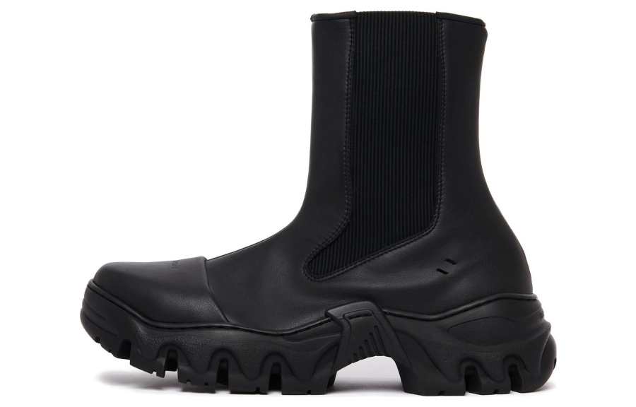 ROMBAUT Boccaccio Leather Short Chelsea Boots Unisex Black