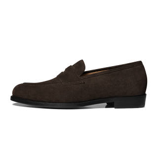 THOM WILLS British Style Business Old Money Style Casual Slip on Loafers Men's Coffee