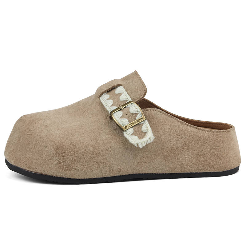 WENPU Abrasion Resistant Slip Resistant Closed Toe Slippers Women's