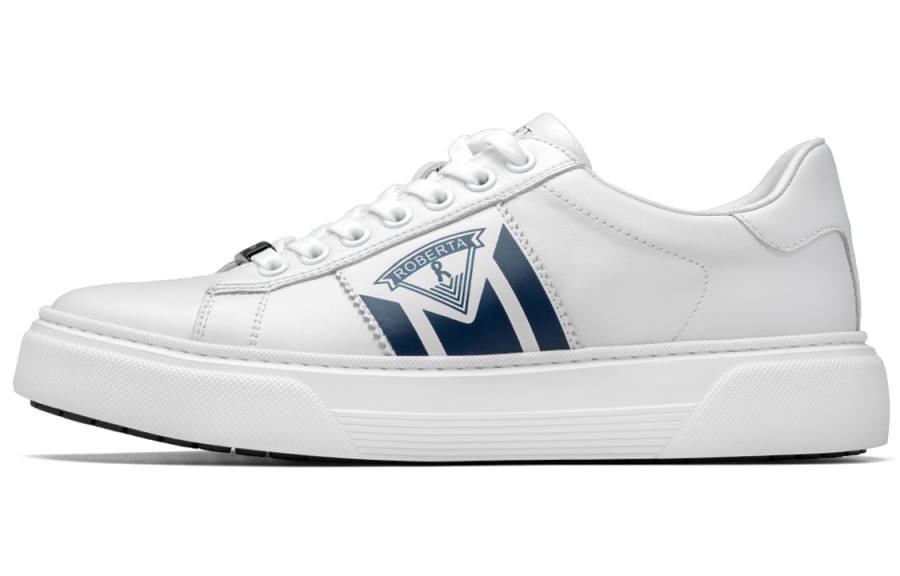 ROBERTA DI CAMERINO Cow Leather Stylish Skateboarding Shoes Men's White