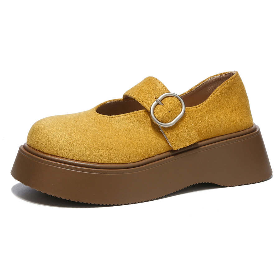 XIAOHONGREN Synthetic Leather Platform Mary Jane Shoes Women's