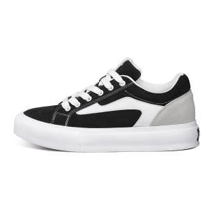 ENRICO COVERI Cow Split Leather Low top Skateboard Shoes Unisex Black White