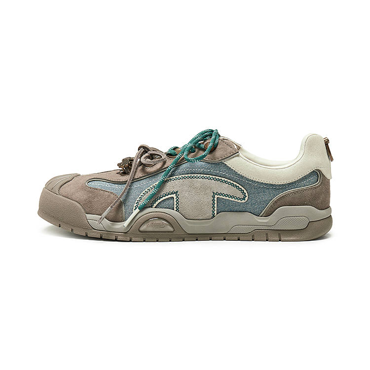 Champion Textile, Synthetic Leather Low top Skateboard Shoes Men's Latte Brown/Milk White