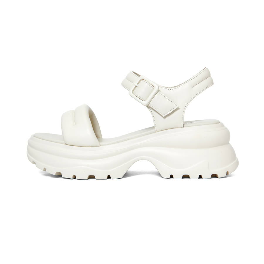 PT'SON Sheepskin Beach Sandals Women's Ecru