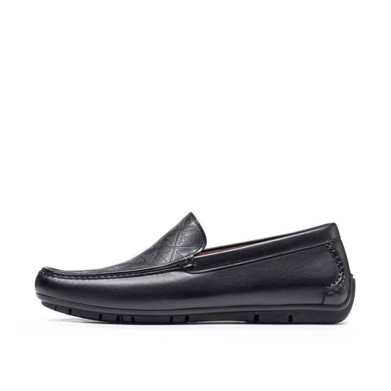 CHRISDIEN DENY Loafers Men's Black/Yellow Brown