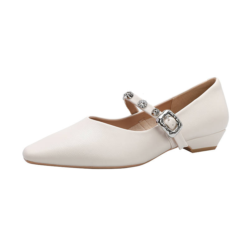 TATAYA Mary Jane Shoes Women's Beige, Gunmetal