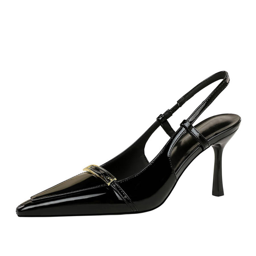 YAFEI XUANYU Patent Leather Slim Heel High Heels 8cm Women's