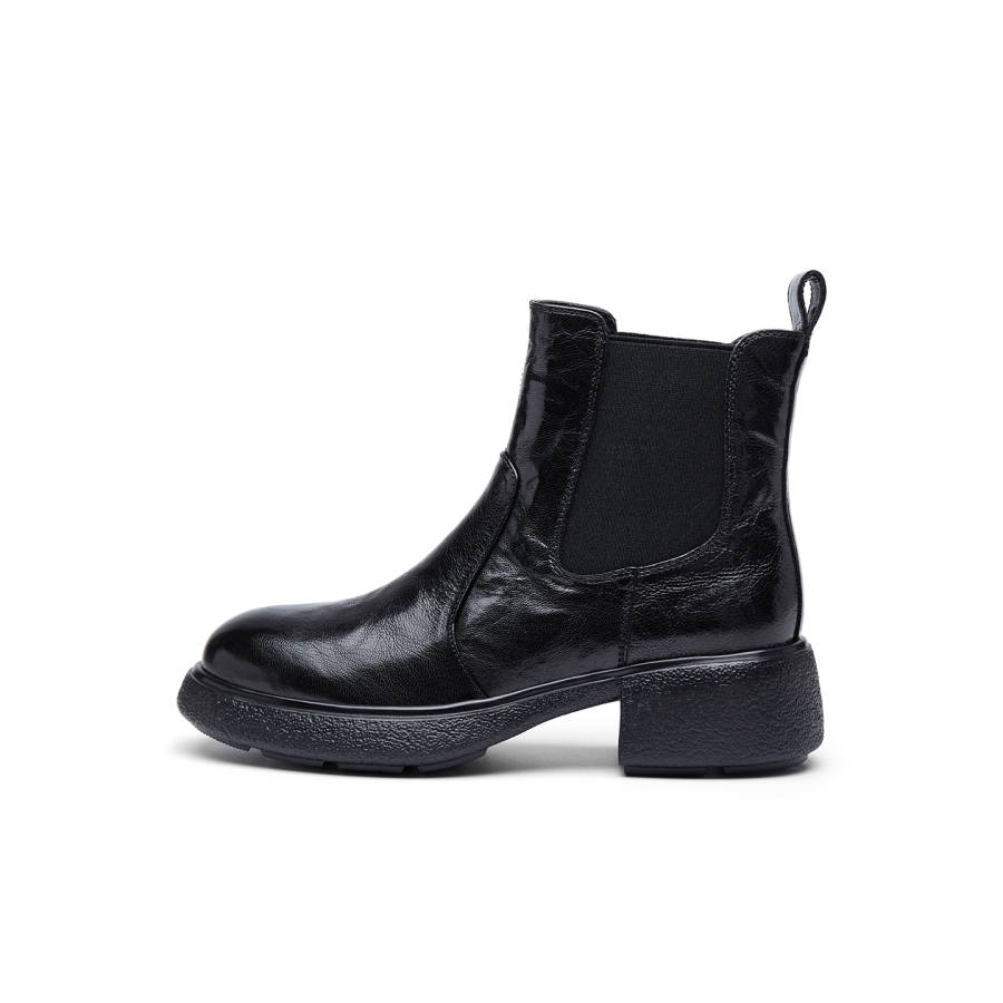 ELLE Platform Chelsea Boots Top Grain Cow Leather Ankle Boots Women's 2025 Women's Boots