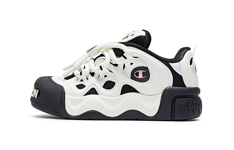 Champion Low top Skateboard Shoes Men's Black White