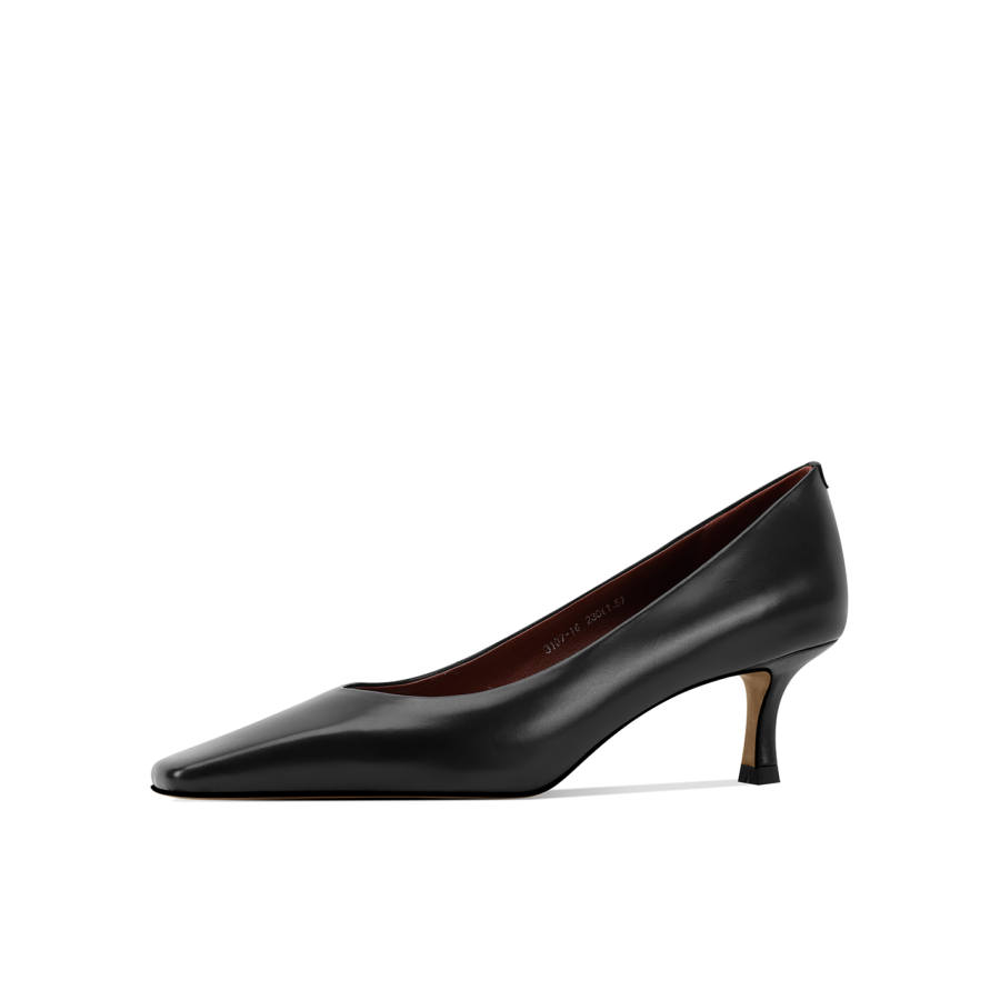 Shesrim Cow Leather Slim Heel High Heels Women's