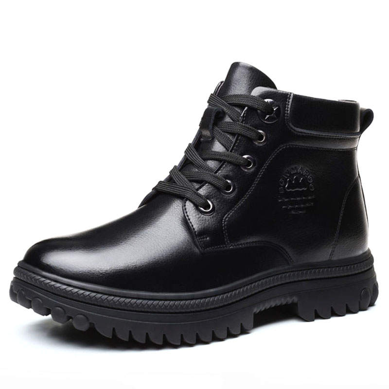 Devanro Devanro Cow Leather Short Combat Boots 3.5cm Men's