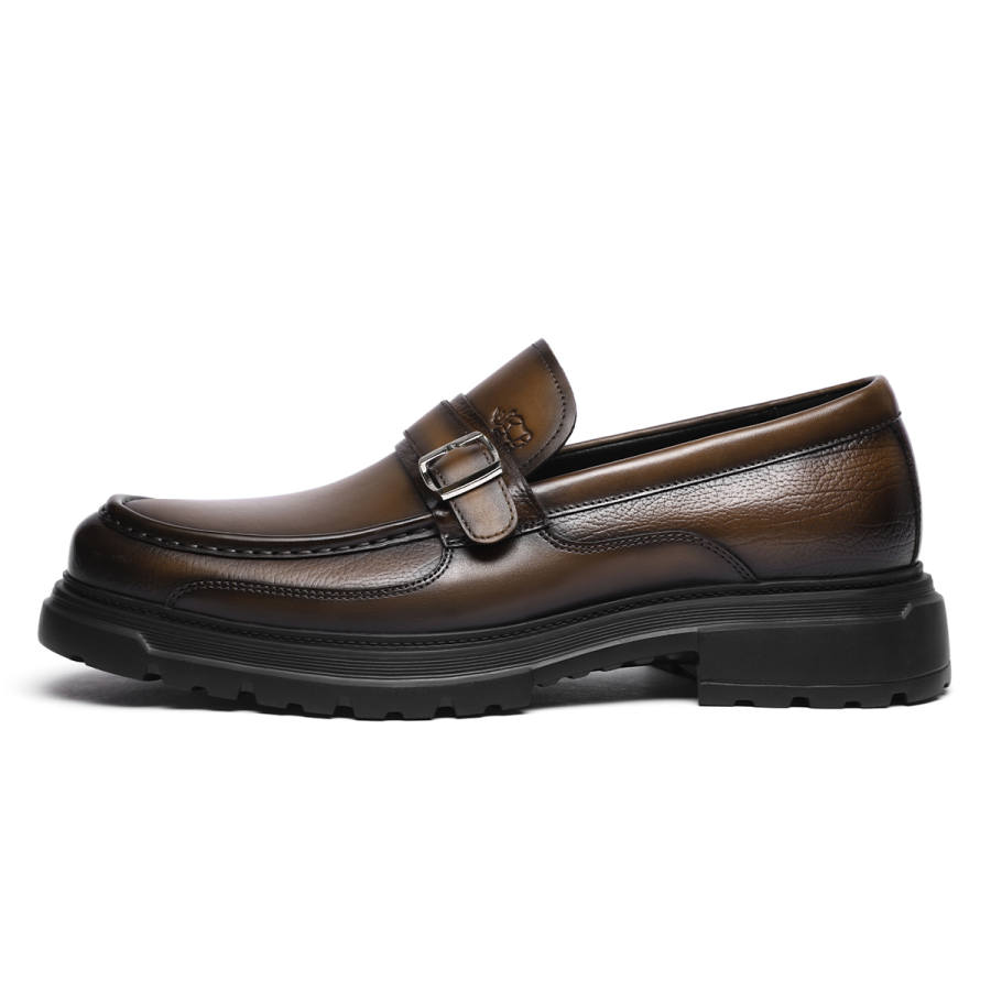 VOLO Leather Shoes Loafers Men's Yellow Brown Black