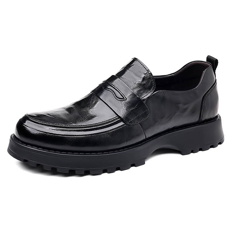 GZZ Men's Casual Shoes Men's Low Top Black/Brown