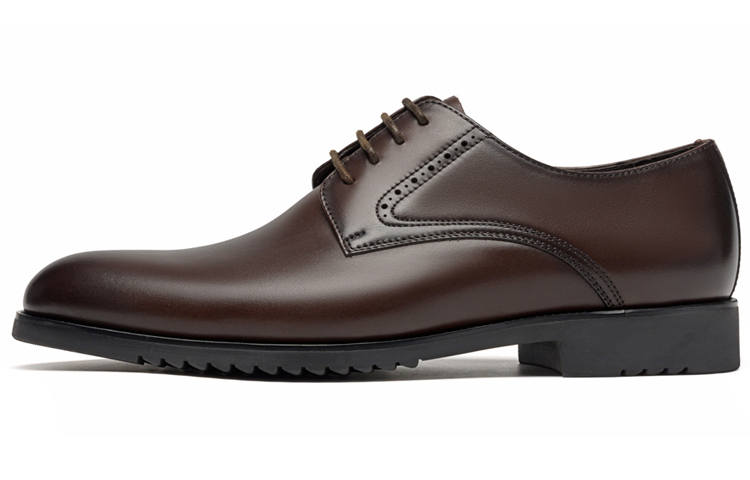 ROBERTA DI CAMERINO Top Grain Cow Leather Dress Shoes Men's Coffee