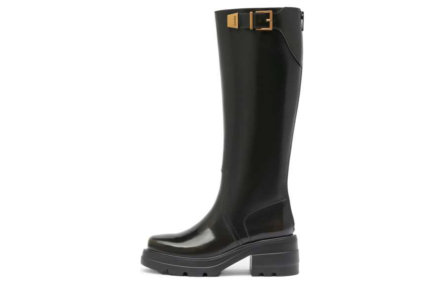 Staccato Fashion Avant Garde, Saddles Tall Boots Top Grain Cow Leather