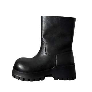 MAYOUYOU Cow Leather Ankle Boots Women's Black