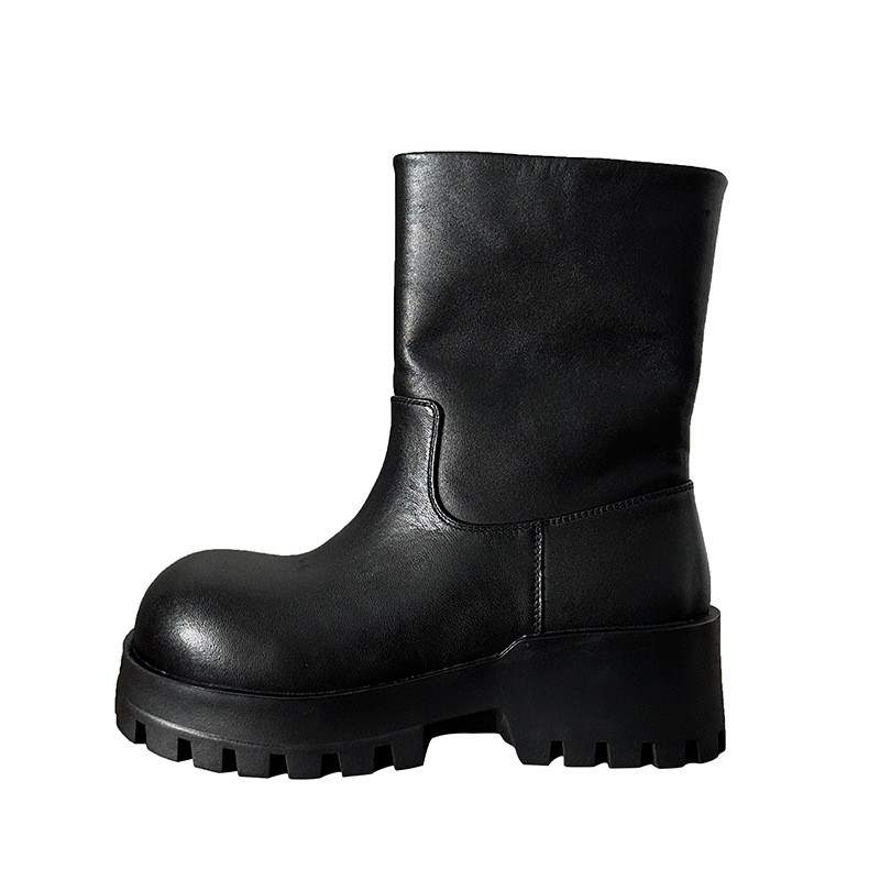 MAYOUYOU Cow Leather Ankle Boots Women's Black