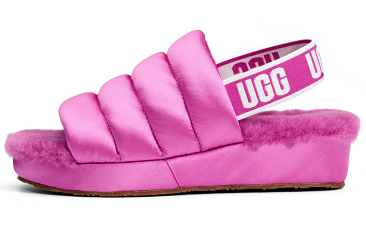 UGG UGG Satin Soft And Comfortable Plush Slippers Women's Purple