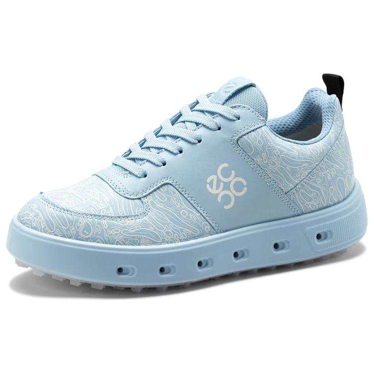 Ecco Golf Street 720 Cow Leather Low top Skateboard Shoes Women's Blue