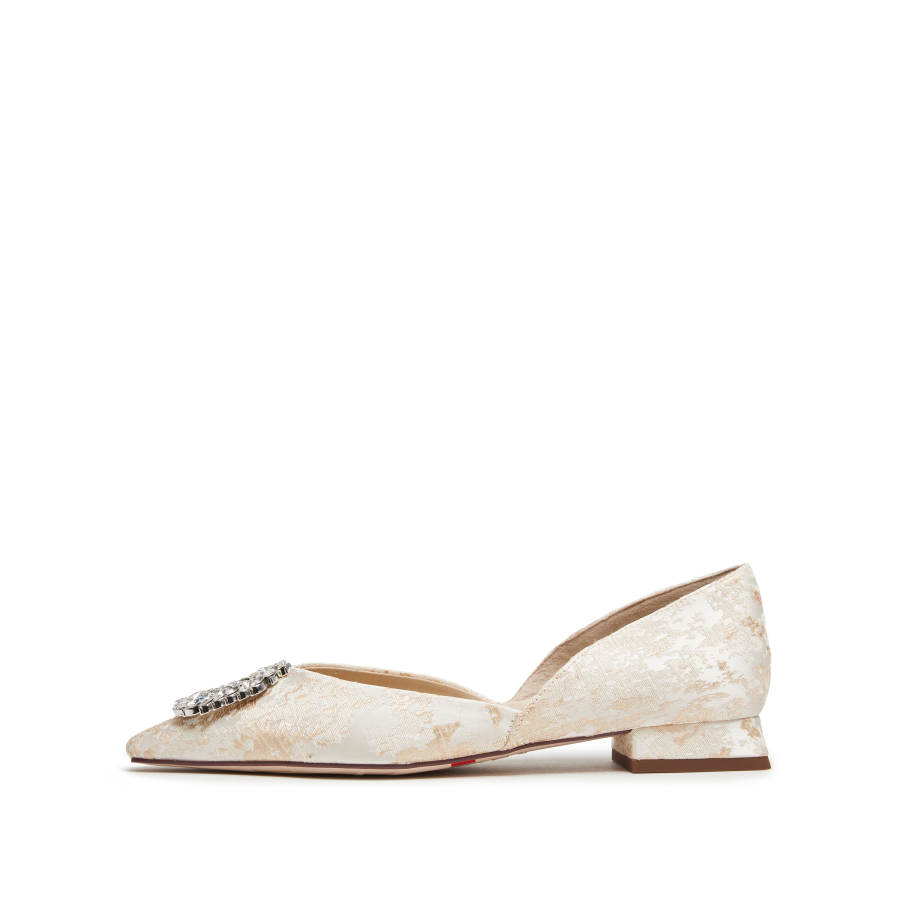 Staccato Cubic Sugar Glaze Fabric Casual Shoes Women's Soft Light Apricot