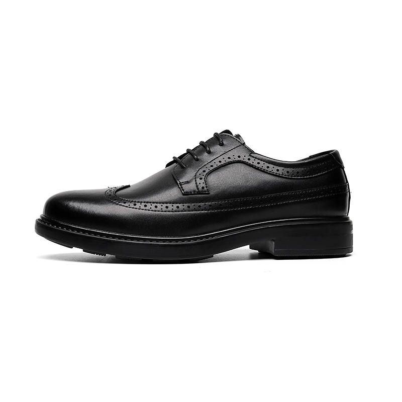 LUOMAIKE Microfiber Leather Dress Shoes Men's Black