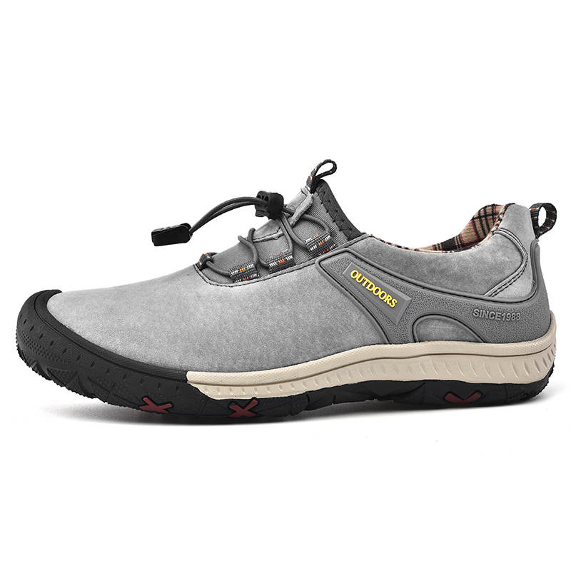 WENNAI Pigskin Casual Shoes Men's Gray