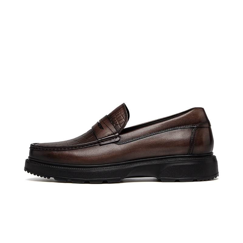 VICKI BROWN Cow Leather Loafers Platform Men's