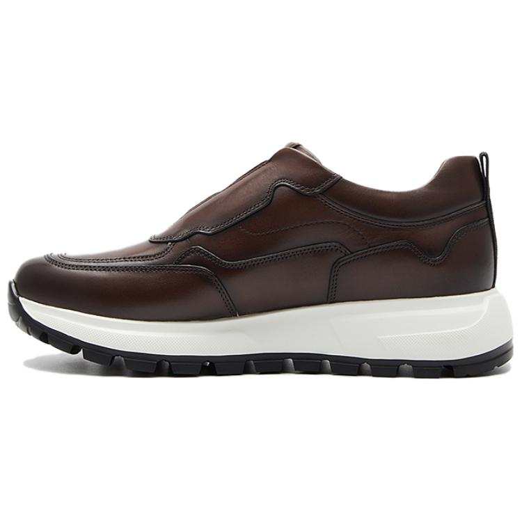 Le Saunda Cow Leather Lightweight Height Increasing Lightweight Height Increasing Low top Casual Shoes Men's