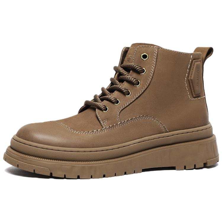 VOLO Nubuck Short Combat Boots 4cm Men's Khaki