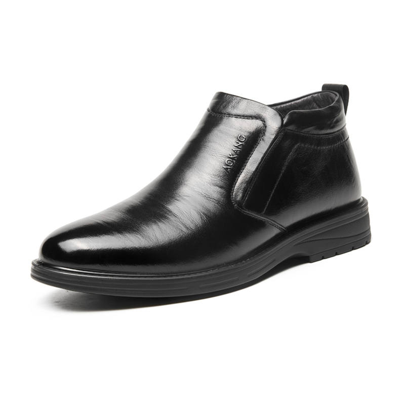 AOKANG Casual Leather Shoes Men's Black
